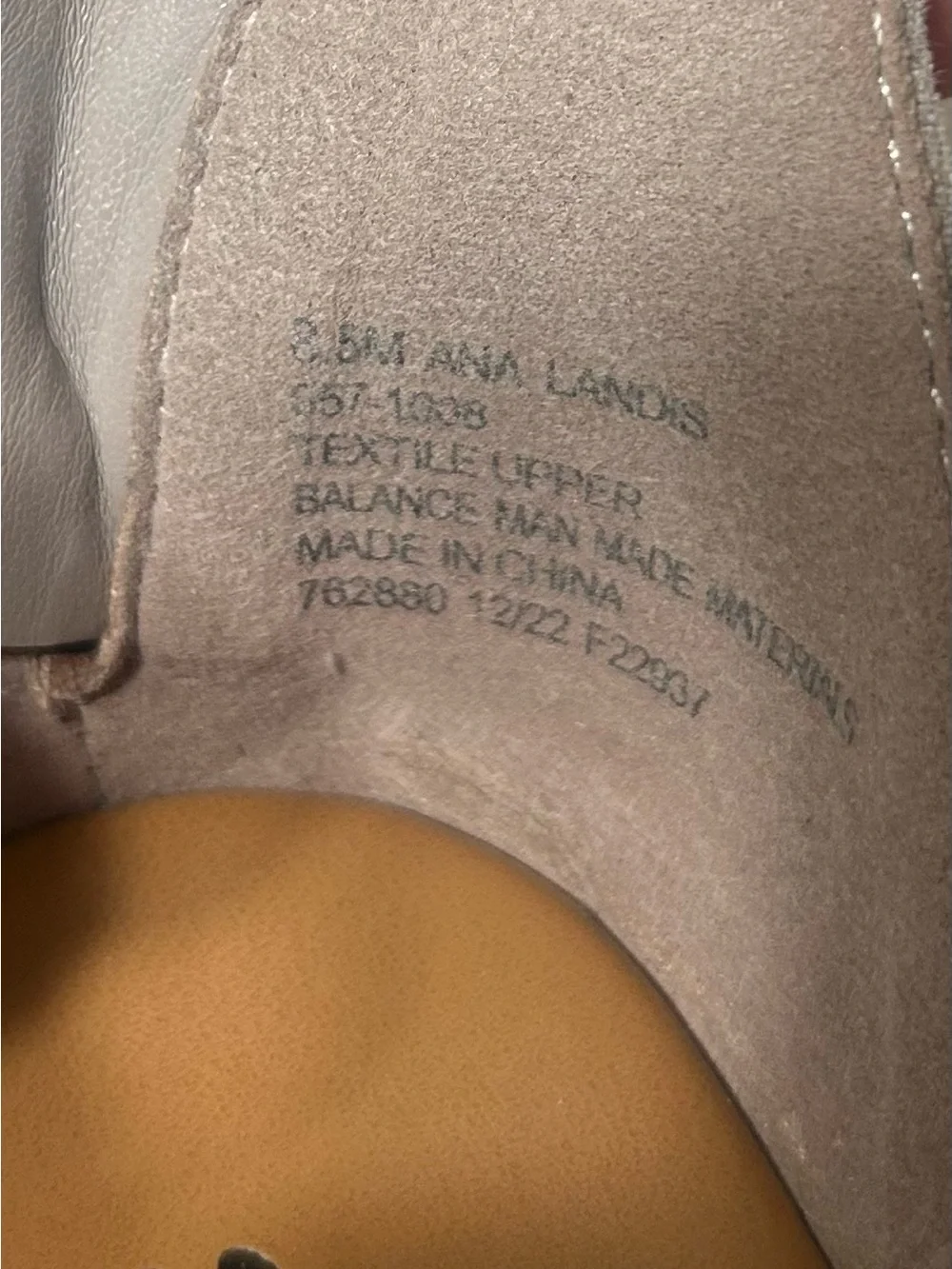 A.N.A espadrille platform wedge sandals in gray/taupe. 8.5